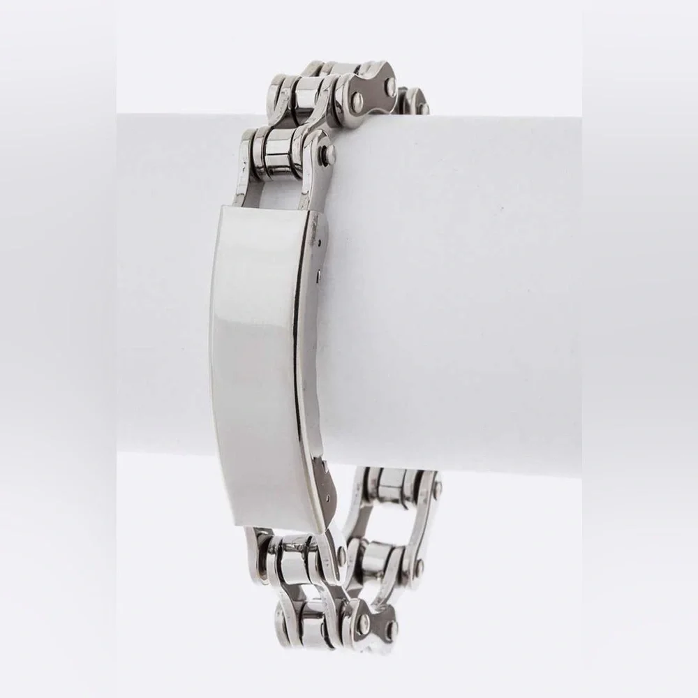 Stainless Steel Unisex Bike Chain Hinge Bracelet